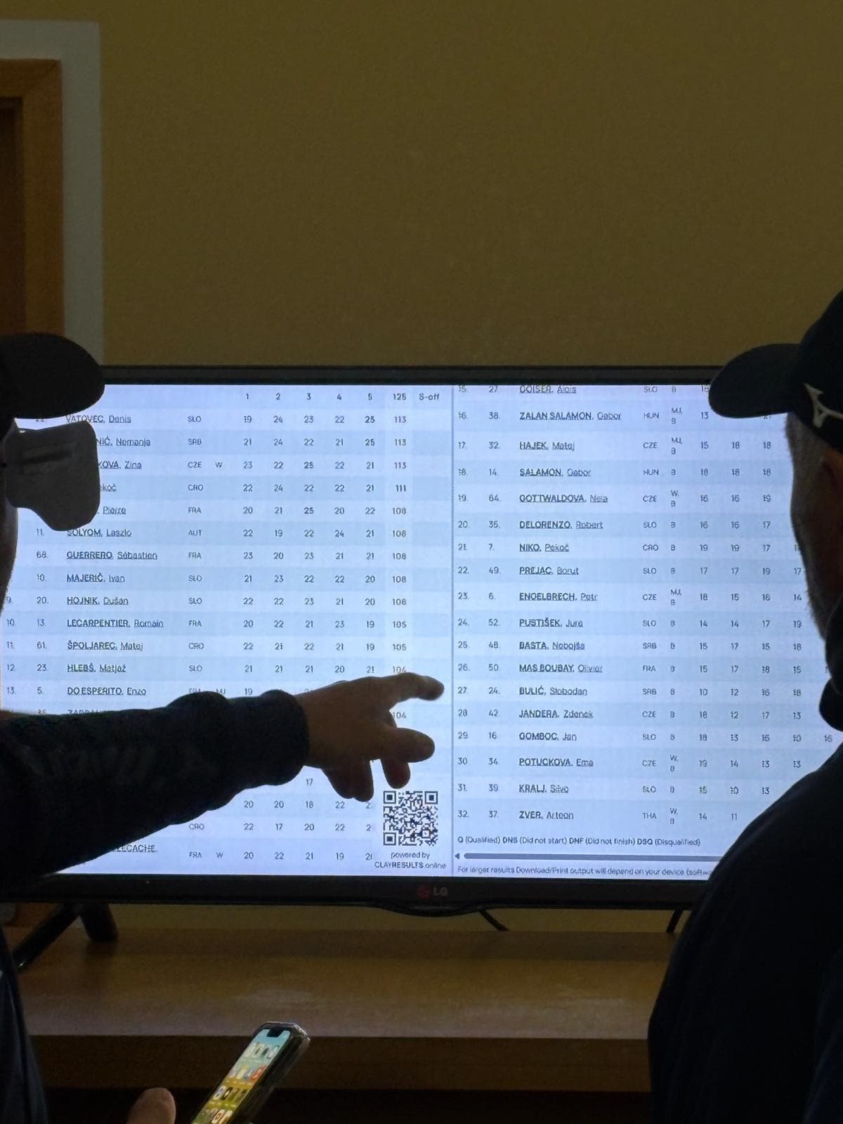 CLAYRESULTS.online live scorescherm